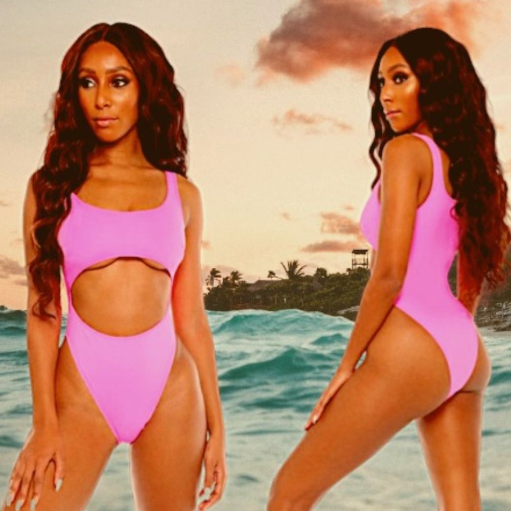 🆕 Icon Swim Monokini | Bright Idea Neon Pink